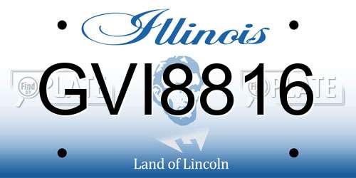 GVI8816 Illinois License Plate