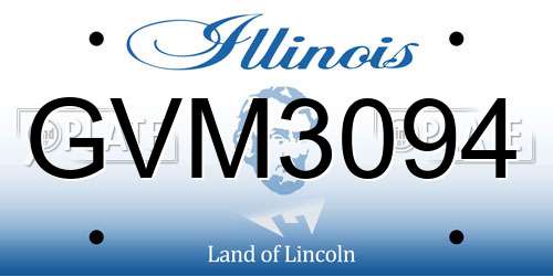 GVM3094 Illinois License Plate