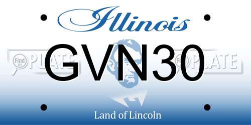 GVN30 Illinois License Plate