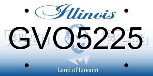 GVO5225 Illinois License Plate