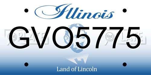 GVO5775 Illinois License Plate