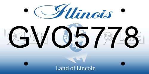 GVO5778 Illinois License Plate