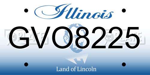 GVO8225 Illinois License Plate