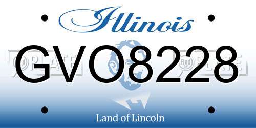 GVO8228 Illinois License Plate