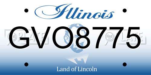 GVO8775 Illinois License Plate