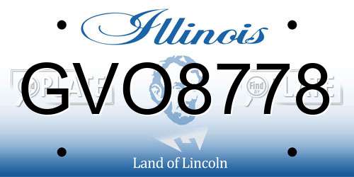 GVO8778 Illinois License Plate