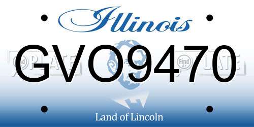 GVO9470 Illinois License Plate