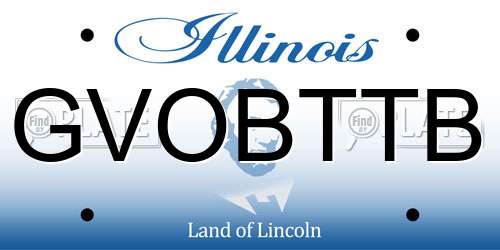 GVOBTTB Illinois License Plate
