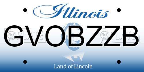 GVOBZZB Illinois License Plate