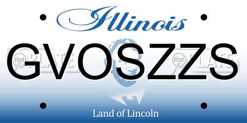 GVOSZZS Illinois License Plate