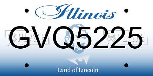 GVQ5225 Illinois License Plate