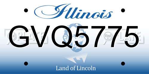 GVQ5775 Illinois License Plate