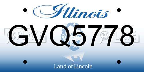 GVQ5778 Illinois License Plate