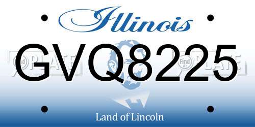 GVQ8225 Illinois License Plate
