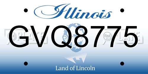 GVQ8775 Illinois License Plate