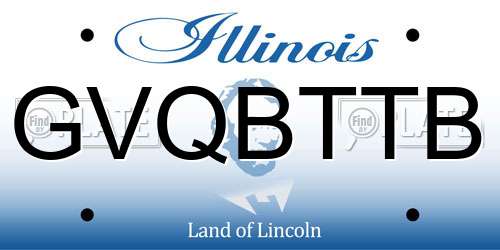 GVQBTTB Illinois License Plate