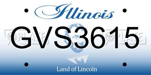 GVS3615 Illinois License Plate