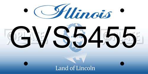 GVS5455 Illinois License Plate