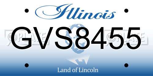 GVS8455 Illinois License Plate