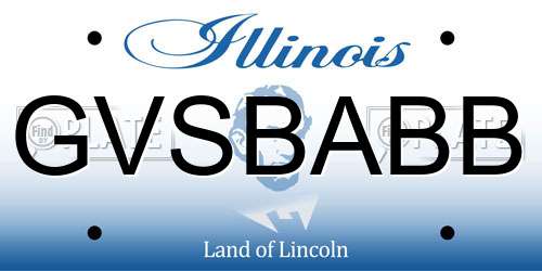 GVSBABB Illinois License Plate