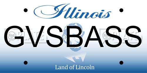 GVSBASS Illinois License Plate