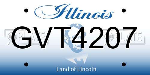 GVT4207 Illinois License Plate