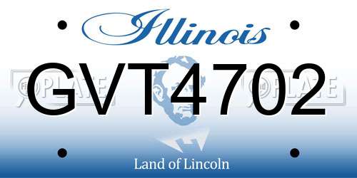 GVT4702 Illinois License Plate
