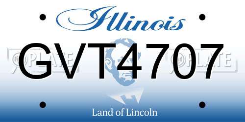 GVT4707 Illinois License Plate