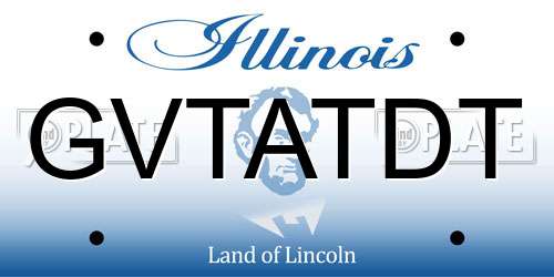 GVTATDT Illinois License Plate