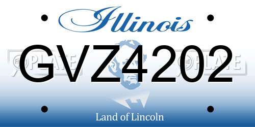 GVZ4202 Illinois License Plate