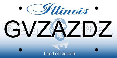 GVZAZDZ Illinois License Plate