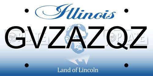 GVZAZQZ Illinois License Plate