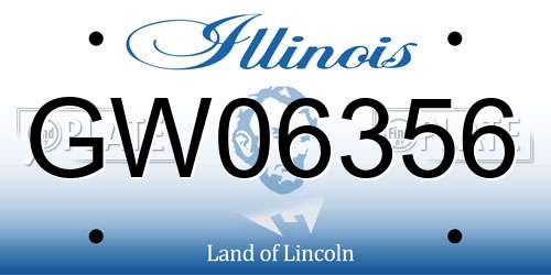GW06356 Illinois License Plate
