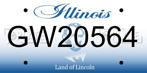 GW20564 Illinois License Plate
