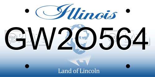GW2O564 Illinois License Plate