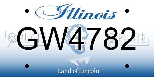 GW4782 Illinois License Plate