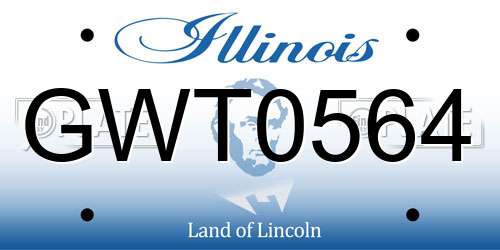 GWT0564 Illinois License Plate