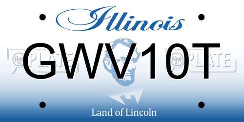 GWV10T Illinois License Plate