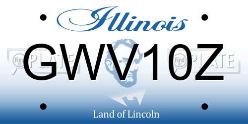 GWV10Z Illinois License Plate