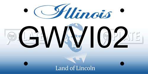 GWVI02 Illinois License Plate