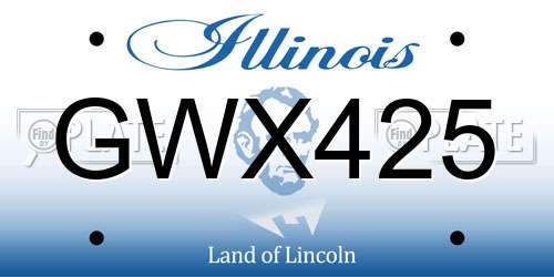 GWX425 Illinois License Plate