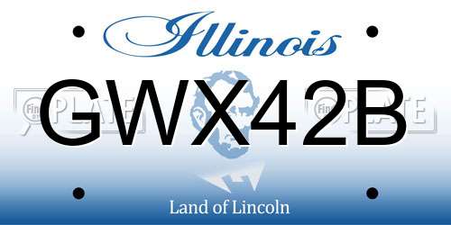 GWX42B Illinois License Plate