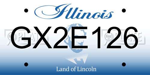 GX2E126 Illinois License Plate