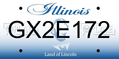 GX2E172 Illinois License Plate