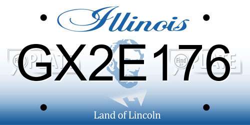 GX2E176 Illinois License Plate