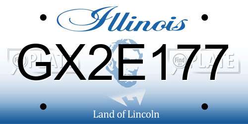 GX2E177 Illinois License Plate