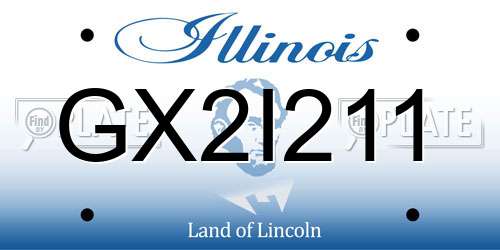 GX2I211 Illinois License Plate
