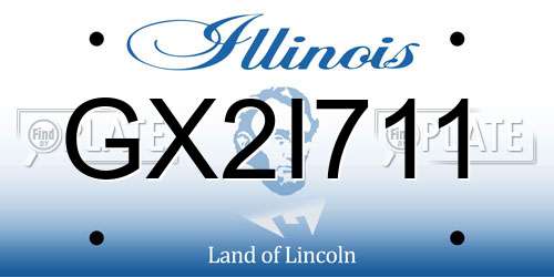 GX2I711 Illinois License Plate