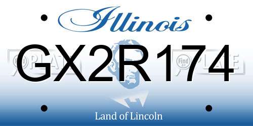 GX2R174 Illinois License Plate
