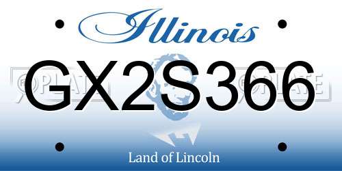 GX2S366 Illinois License Plate